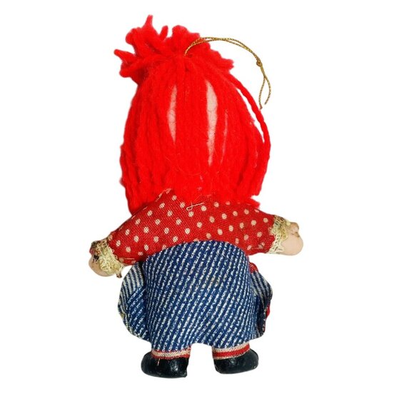 Vintage Raggedy Ann Christmas Ornaments 4" Blow Mold Plastic - Picture 2 of 7